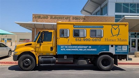 Horace Mann Insurance agent Dauren Asrymbetov truck